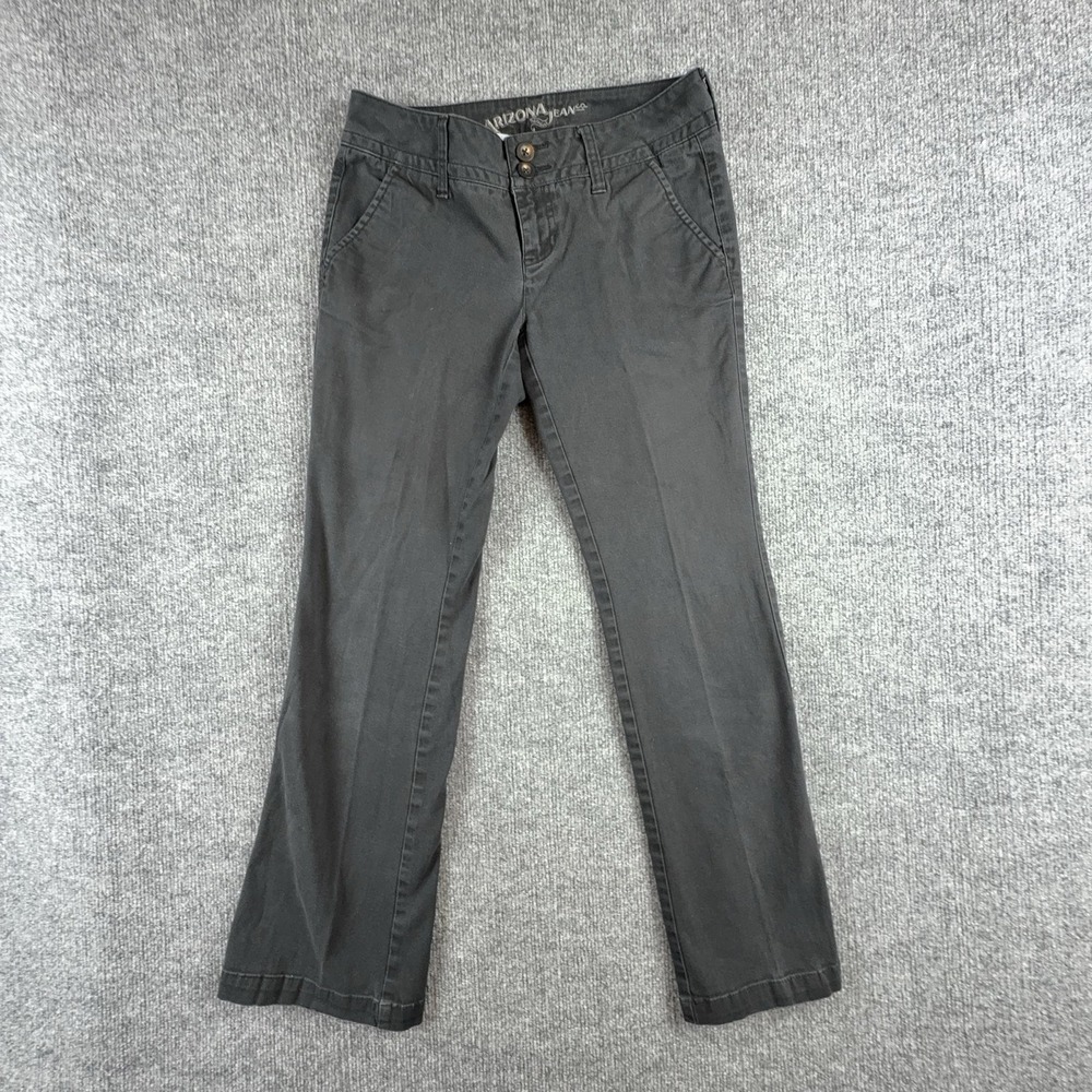 Arizona Jean Co. Pants Juniors 3 Short Gray Twill Chino Stretch Casual Pockets